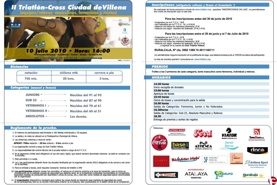 II TRIATLÓN CIUDAD DE VILLENA