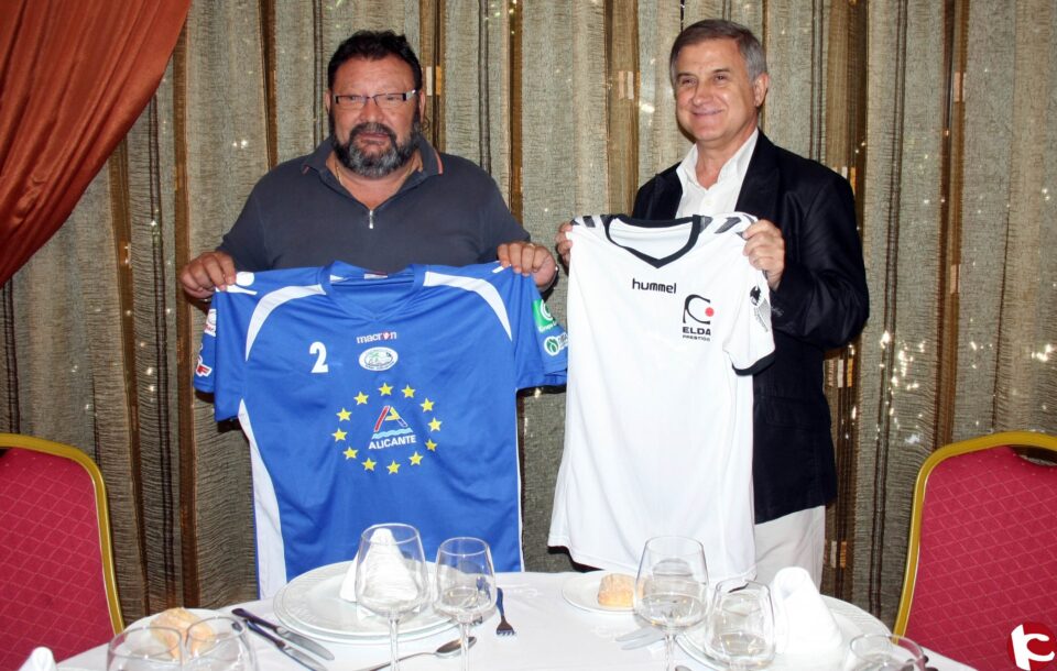 Francis Valero y Toni Navarro han comido juntos hoy en Alicante para presentar el partido del sábado