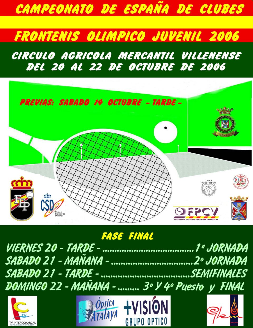 Presentación campeonato de España de Clubes de Frontenis Abierto Olímpica Juvenil