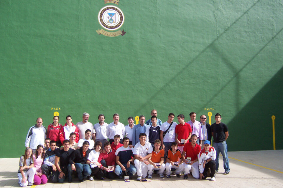CIRCULO AGRICOLA MERCANTIL VILLENENSE - CAMPEONATO DE ESPAÑA DE CLUBES FRONTENIS OLIMPICO JUVENIL 2006-10-23
