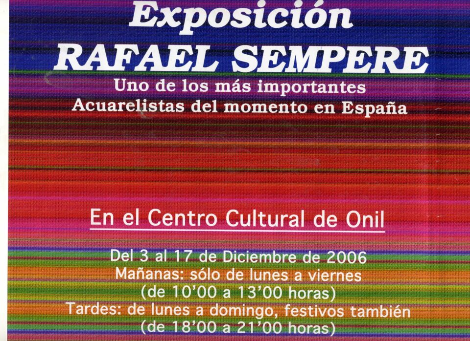 EXPOSICIÓN DE ACUARELAS DE RAFAEL SEMPERE