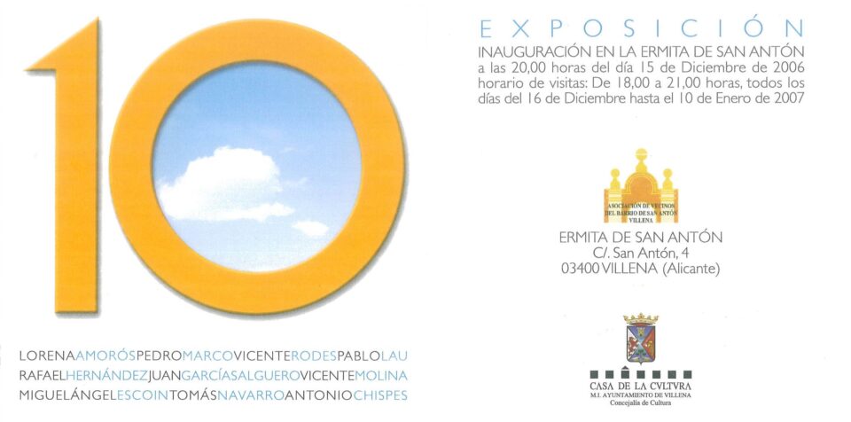EXPOSICIÓN D DIEZ ARTISTAS LOCALES EN LA ERMITA DE SAN ANTÓN