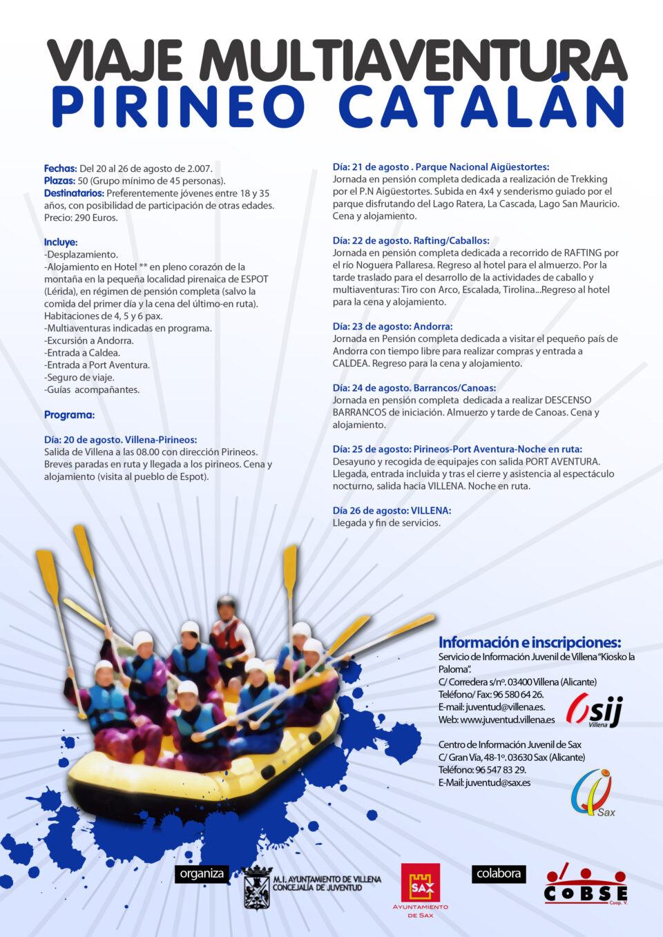 VIAJE MULTIAVENTURA PIRINEO CATALÁN