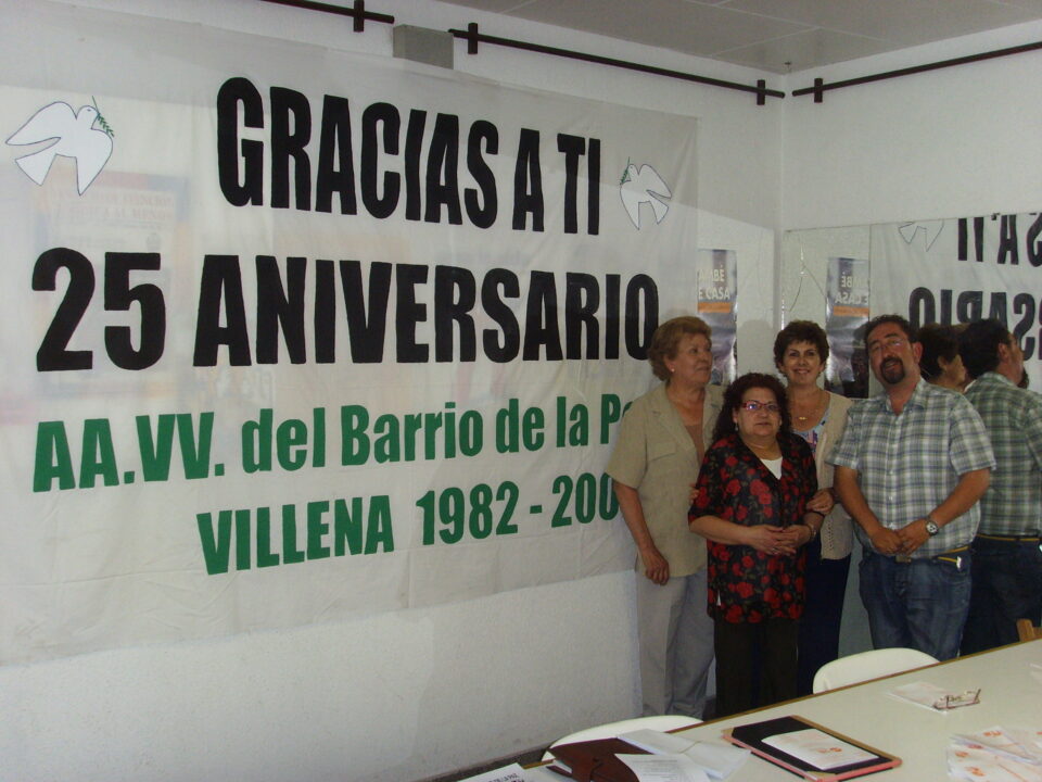 LA ASOCIACIÓN DE VECINOS DE LA PAZ CELEBRA SU 25 ANIVERSARIO