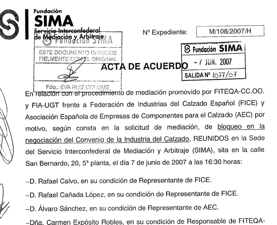 Acuerdo en el Tribunal de Arbitraje Madrid SIMA