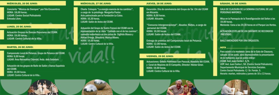 Nueva edición de la Semana Cultural de las Personas Mayores