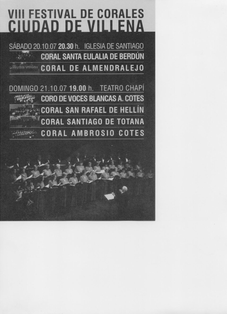 VIII FESTIVAL DE CORALES Ciudad de Villena