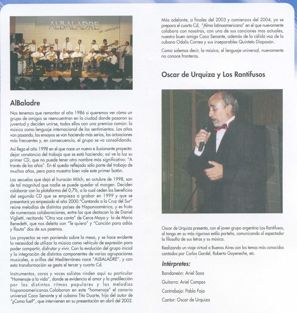 Tangos y Boleros de siempre en Biar