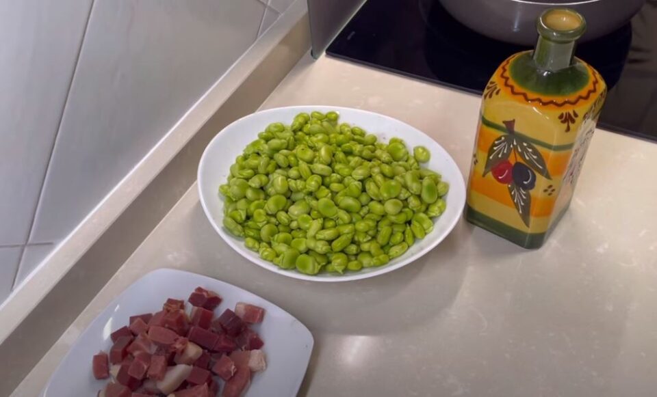 Receta habas con jamón